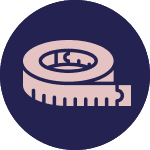 Icon mit Maßband zum Thema Abnehmspritze